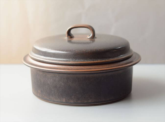 ARABIA アラビア Ruska 大きめ 蓋つきボウル キャセロール 23cm ココット型 ルスカ 北欧 食器 フィンランド 陶器 ヴィンテージ アンティーク_261007