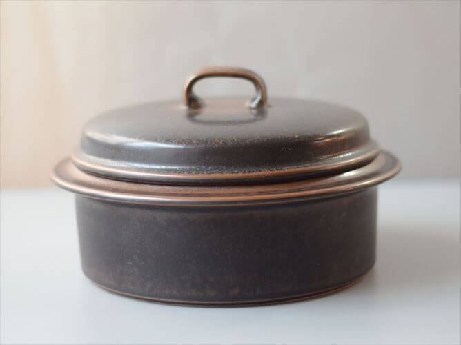 ARABIA アラビア Ruska 大きめ 蓋つきボウル キャセロール 23cm ココット型 ルスカ 北欧 食器 フィンランド 陶器 ヴィンテージ アンティーク_261007