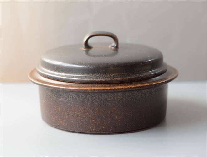 ARABIA アラビア Ruska 大きめ 蓋つきボウル キャセロール 23cm ココット型 ルスカ 北欧 食器 フィンランド 陶器 ヴィンテージ アンティーク_261007