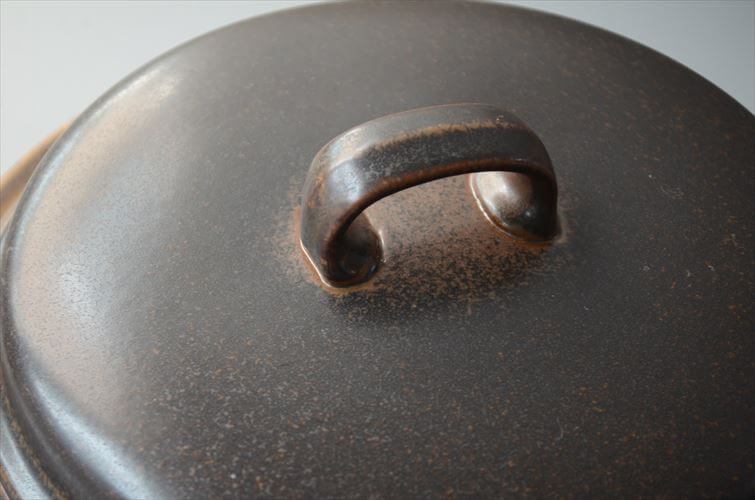 ARABIA アラビア Ruska 大きめ 蓋つきボウル キャセロール 23cm ココット型 ルスカ 北欧 食器 フィンランド 陶器 ヴィンテージ アンティーク_261007